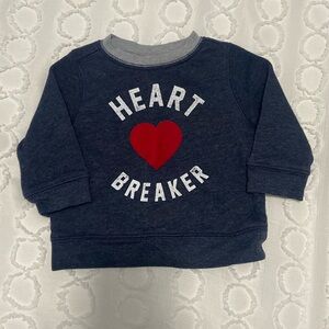 Baby heart breaker crew neck sweatshirt